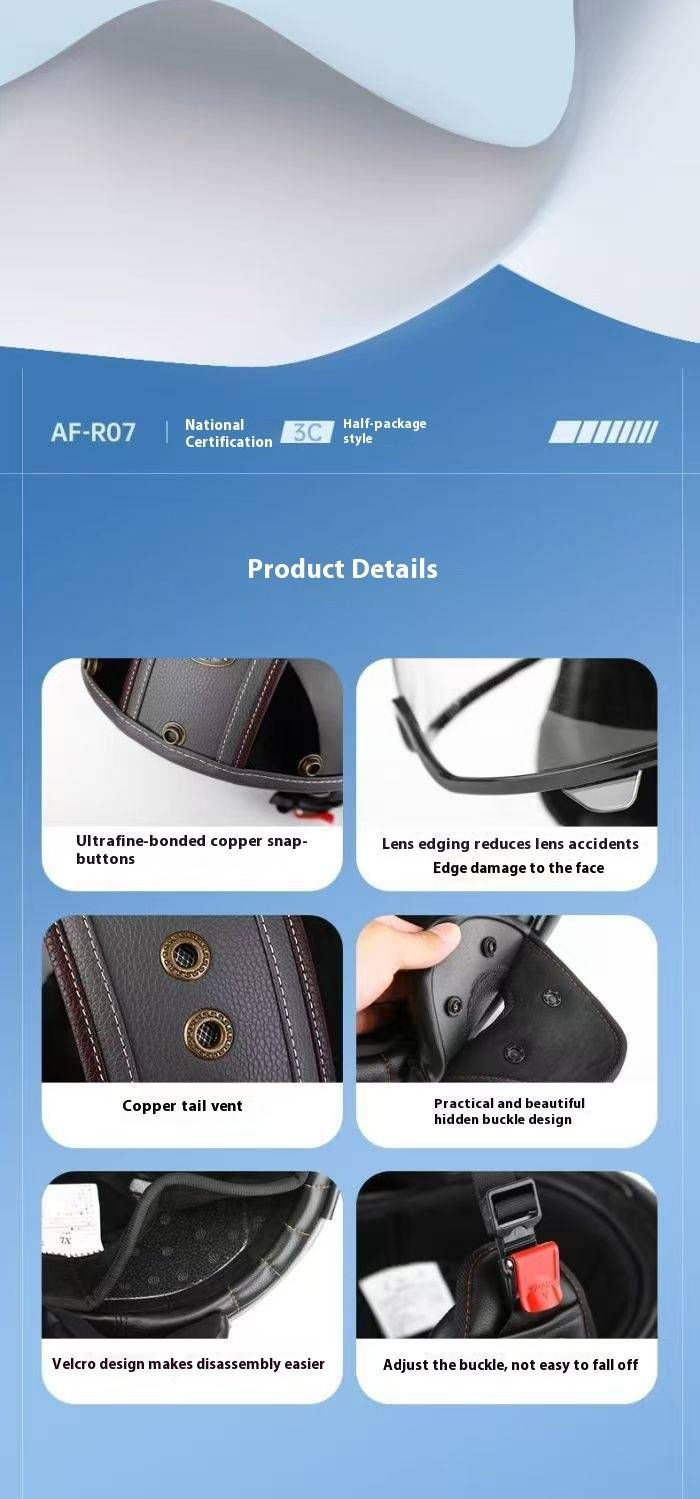 Retro-Motorradhelm, ABS-Halbschale im Vintage-Stil – Hai- und Dämonen-Design, mehrere Linsenoptionen_voghion.com