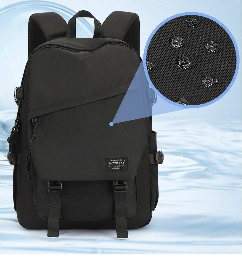 Unisex Backpack Waterproof Oxford Fabric Travel Bag With Laptop Compartment 15 Inch, Lightweight Durable For School College Work Commuting_voghion.com