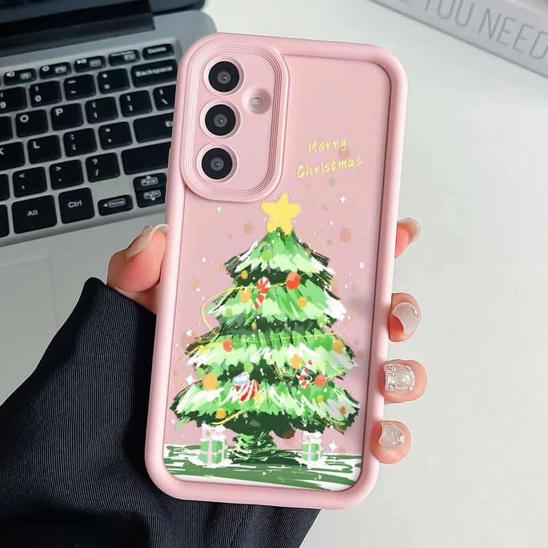 Carcasă de telefon pentru Samsung S24 S25 S21 S22 S23 Plus Ultra S20 FE A50 05 10 11 03 04 30 20 Crăciun pom de Crăciun moale din silicon_voghion.com