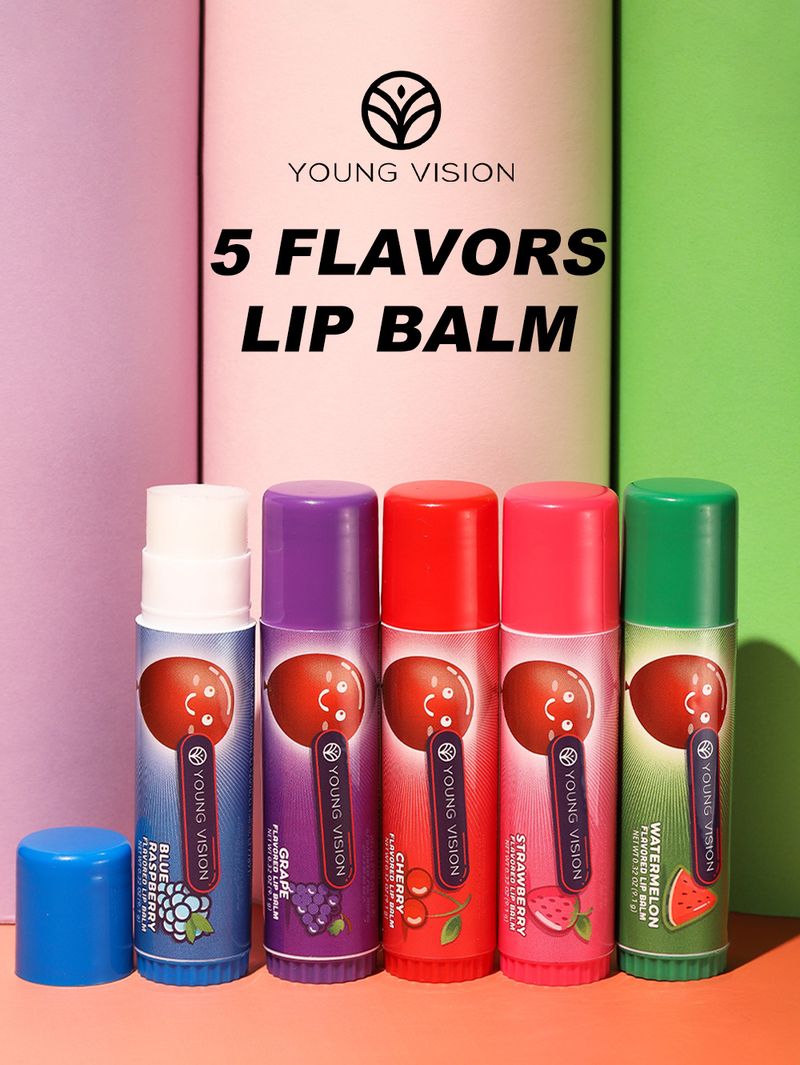 Set di 5 rossetti al gusto di frutta_voghion.com