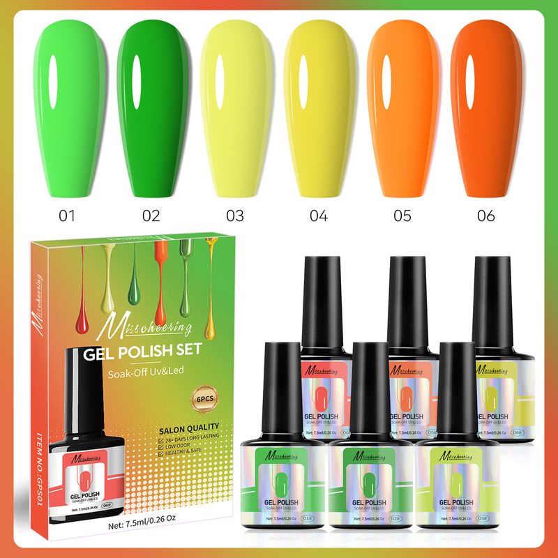 Art 6-Color Nail Polish Seasonal Transparent Series Trendy Colors Small Phototherapy Gel Set_voghion.com
