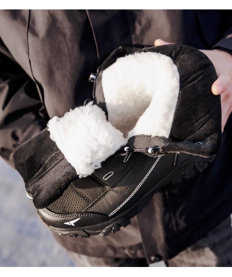 Fleece-Lined Thickened Warm Men's Snow Boots_voghion.com