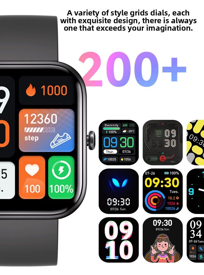 2025 Cross-border GTS5 Smart Watch Heart Rate Blood Oxygen Health Monitoring Sports Bluetooth Call Remote Control_voghion.com