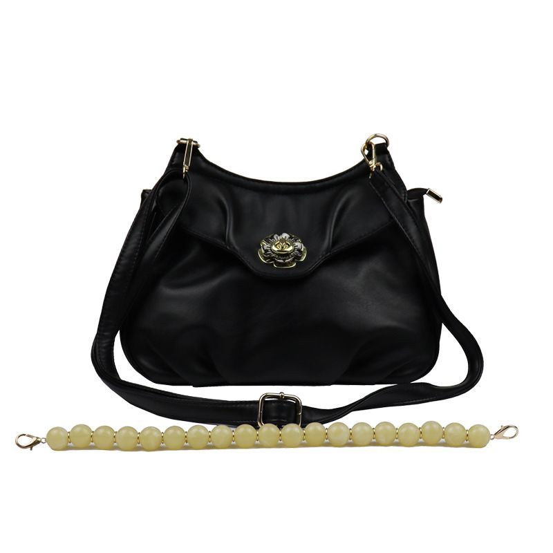 Borsa a mano con perline di alta qualità per donna, 2021, nuova tracolla con coperchio, borsa da donna versatile alla moda con motivo floreale color-block._voghion.com