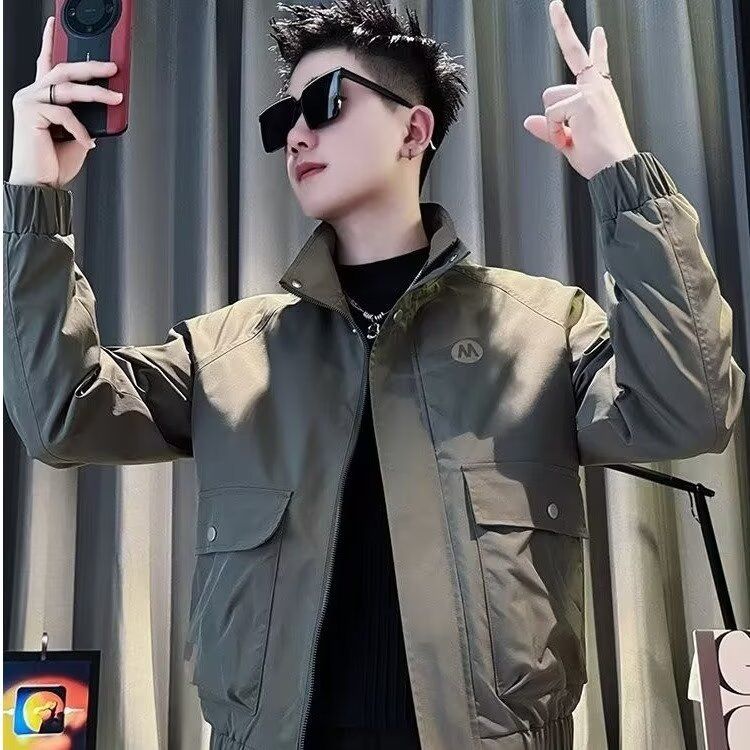 Neues High-Street-Design mit Nischen-Reversjacke für Herren, lockere und vielseitige trendige Freizeitjacke im Retro-Stil_voghion.com
