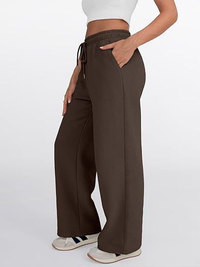Men's Clothing Wide Leg Sports Pants High Waist Loose Drawstring Jogging Pants With Pockets Sweatpants_voghion.com
