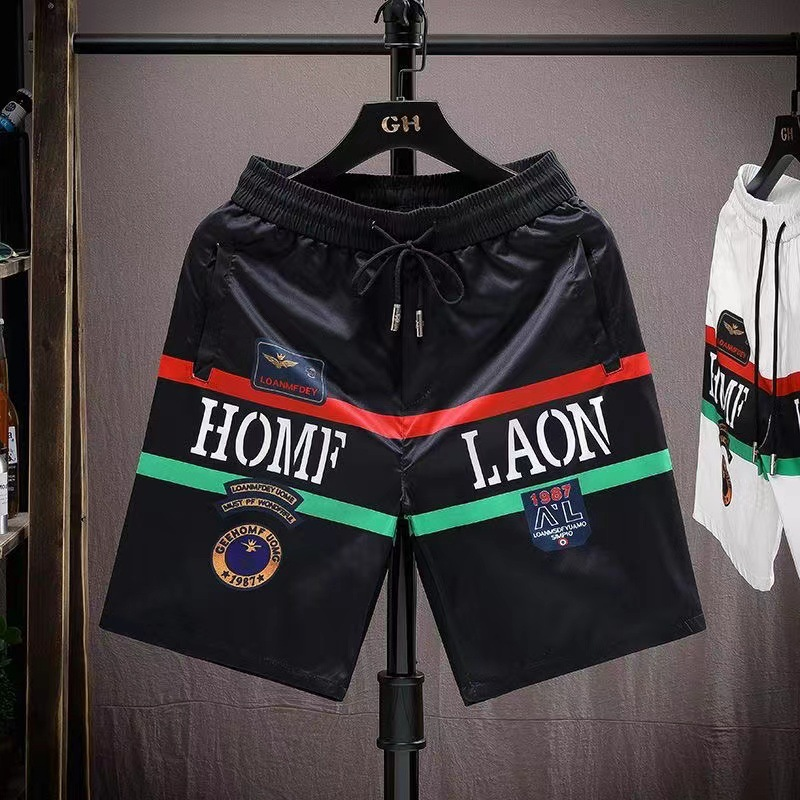Couple Quick Drying Shorts Men's Summer Printed Beach Pants Thin Pants Men's Casual Capris_voghion.com