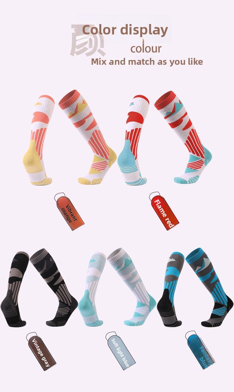 Calcetines largos de tubo con parte inferior de toalla que absorben el sudor, resistentes a los olores y cálidos para senderismo, para hombres y mujeres._voghion.com