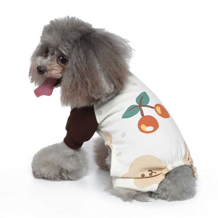 Neues vierbeiniges Haustier aus reiner Baumwolle für Hunde und Katzen, warmer, verdickter Pyjama für den Herbst und Winter, Hundekleidung_voghion.com