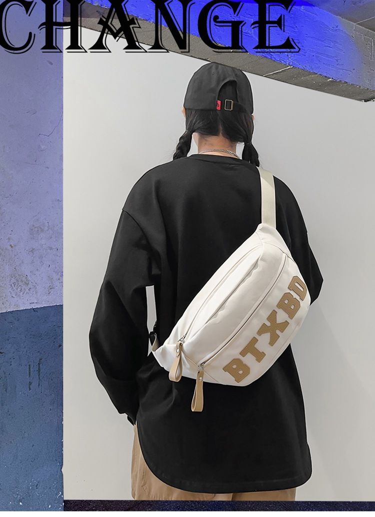 Frauen Männer Brust Taschen Nylon Schulter Crossbody für Telefon 2023 Koreanische Sport Taille Tasche Mode Student Hip Sack Fanny Pack_voghion.com