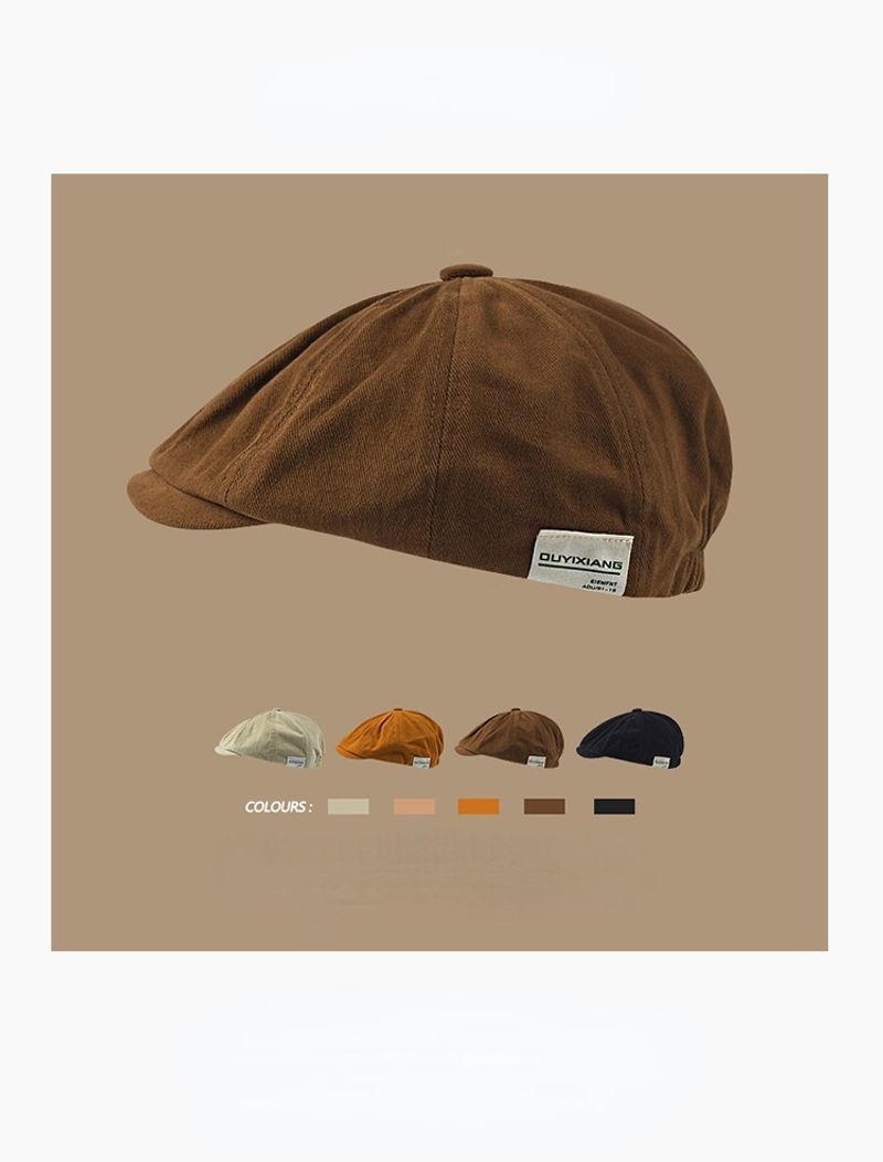 Cappello ottagonale unisex Daddy Caramel Top Retro da uomo e da donna con tesa corta_voghion.com