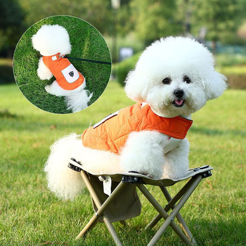 Hondenjas met fleecevoering, verdikte kleding voor huisdieren, katoenen jas, winteroutfit voor kleine en middelgrote honden_voghion.com
