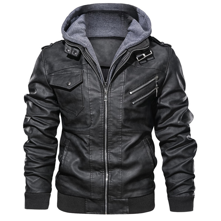 KB Neue Männer Herbst Casual Lederjacken Motorradjacke Polyurethan Biker Mäntel Leder Marke Kleidung Größe Ue SA722_voghion.com