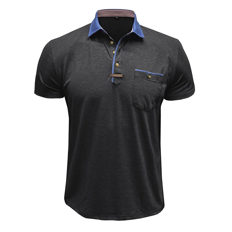 Grenzüberschreitende Sommer europäischen und amerikanischen Herren Kurzarm Revers T-Shirt, Außenhandel Herren Polo Shirt Casual Top Großhandel_voghion.com