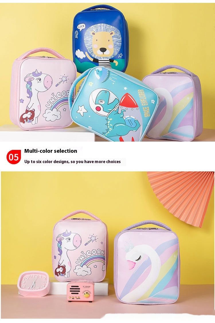 New Unicorn Lunch Box Bag Bento Bag with Insulation and Large Capacity New Portable Oxford Cloth Children's Cartoon Lunch Bag_voghion.com