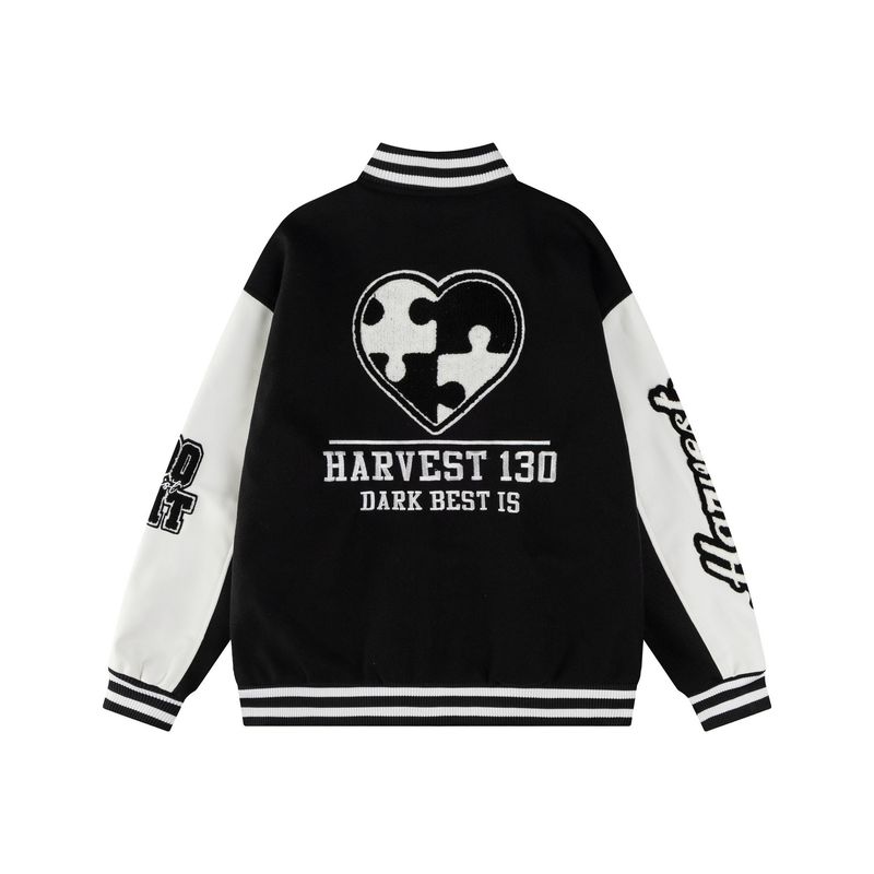 Eon Modish 25 Herbst Neue Amerikanische Mode High Street Color Block Patchwork Einzigartiger Jackenmantel_voghion.com