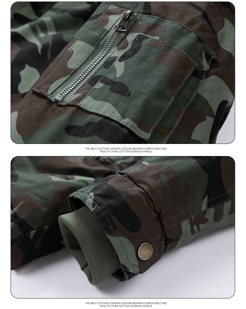 Herenkleding Heren Camouflage Winterjas met Capuchon - Fleece Gevoerde Dikke Slim Fit Lange Parka Jas Voor Buiten & Casual Kleding_voghion.com
