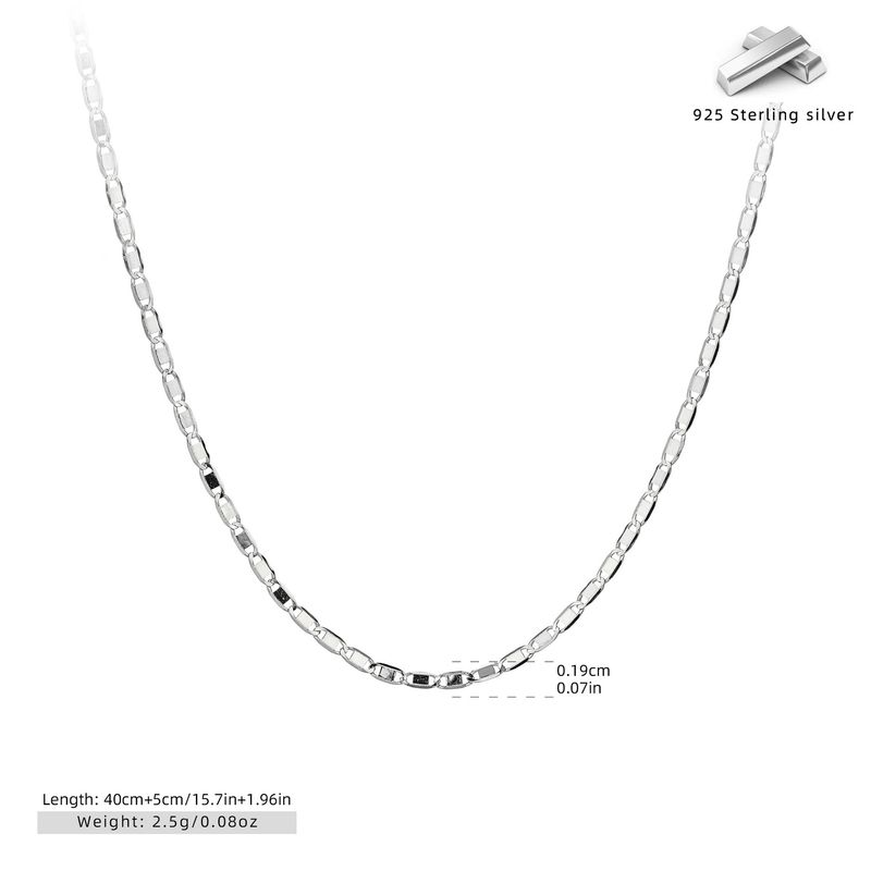 Collana da donna in argento sterling 925 con ciondolo minimalista a forma di U, catena per clavicola, elegante e alla moda._voghion.com