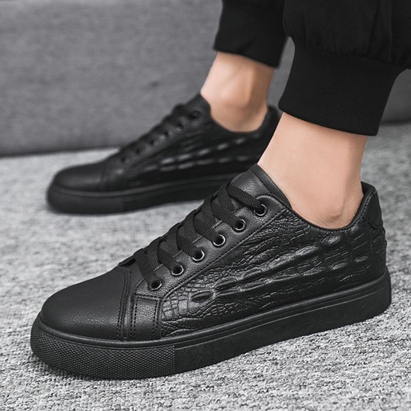 SHLIANG Herren Freizeitschuhe aus Leder, rutschfeste Sportschuhe, modische und bequeme Turnschuhe, flache Slip-on-Freizeitschuhe für Herren, SB147_voghion.com