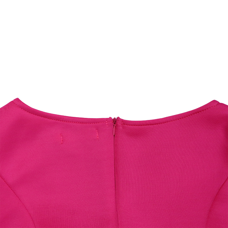 Women's solid color large swing skirt temperament evening dress skirt_voghion.com