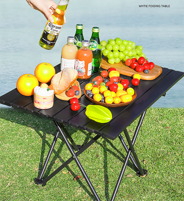 Outdoor Camping Table Folding Picnic Ultra-light Stall Portable Roll_voghion.com