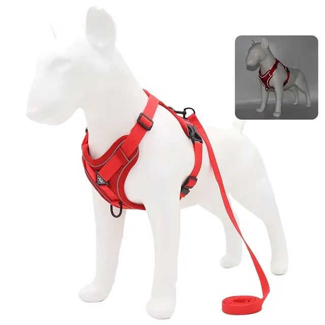 Reflective Walking Leash Pet Training, Adjustable Puppies, Vest For Small Dogs, Chihuahuas, Yorkies, Chest Strap By PawParty Store_voghion.com
