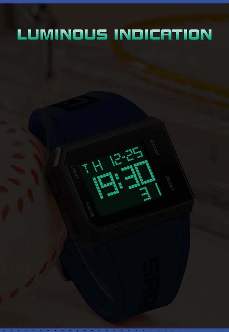 Multifunctional Digital Sports Watch With LED Backlight, Waterproof, Alarm, Stopwatch, Day & Date Display - Lightweight & Durable For Men And Women_voghion.com