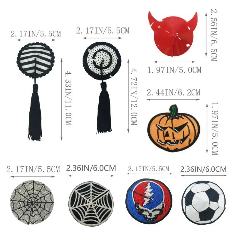 Melon cute spider web nipple patch Little Devil boob patch_voghion.com