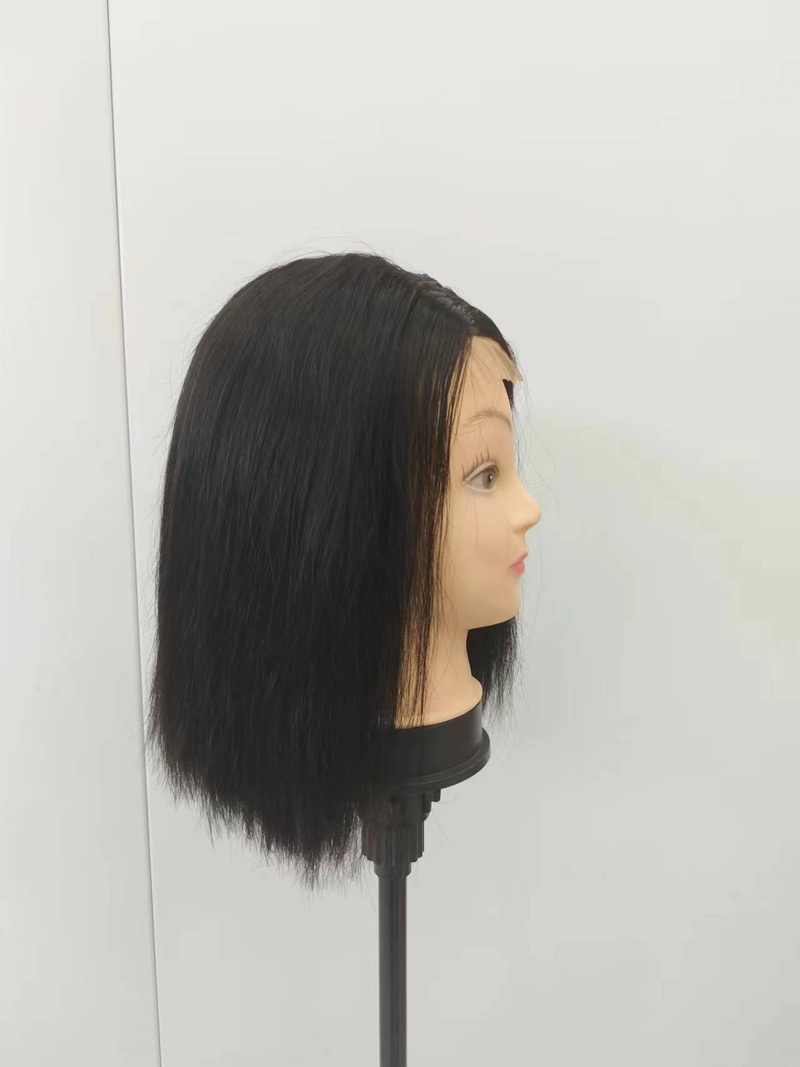 14A Double Drawn 200% Dichte Brasilianische 2*6 Kim Closure Bob Double Drawn Hair Bone Seidige glatte Echthaarperücken_voghion.com