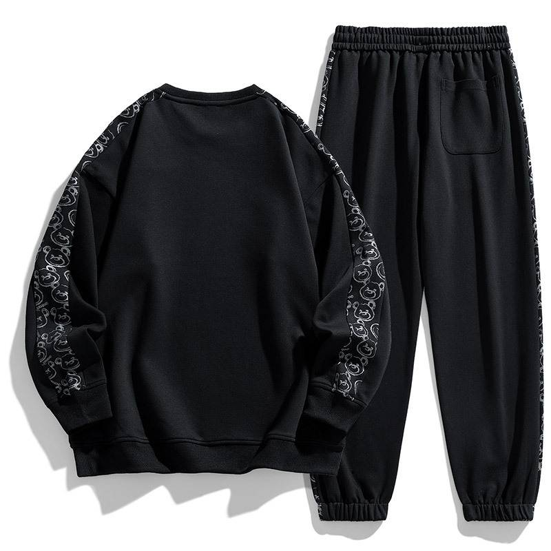 Conjunto de ropa deportiva para hombre, conjunto de otoño con ropa elegante, sudadera informal para correr de primavera y otoño_voghion.com