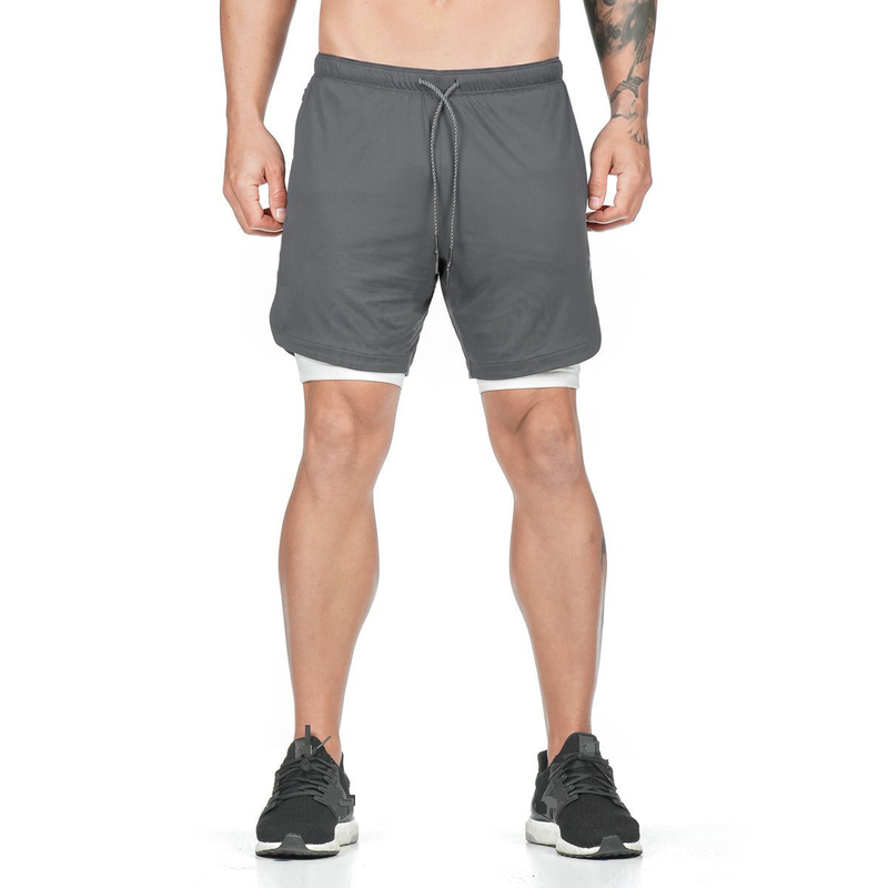 Active Jogger Pants für Herren – Leicht und dehnbar fürs Fitnessstudio, Laufen und die Freizeit (atmungsaktives Material, Schwarz/Grau)_voghion.com
