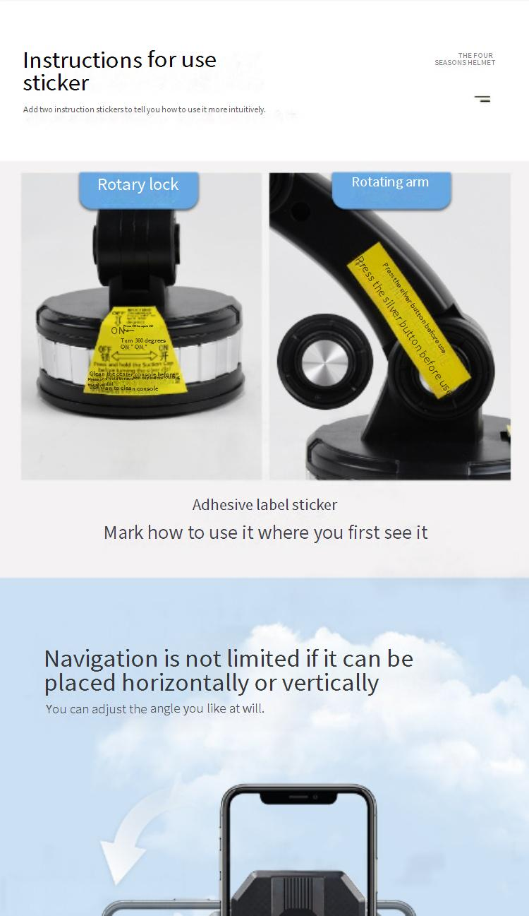 Universal Car Windshield Phone Mount - Super Strong Suction Cup Holder For Truck/SUV With 360° Rotation (Anti-Shake Design)_voghion.com