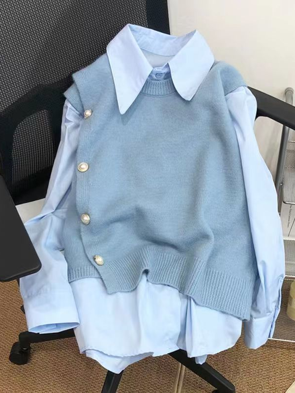 Lockerer Westenpullover im Stil der Damenbekleidung – Weste in Bonbonfarben für Frühling und Herbst_voghion.com