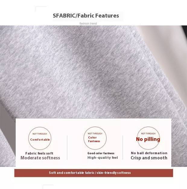 Completo trendy con felpa con cappuccio a maniche lunghe e colletto blu navy e pantaloni larghi con coulisse - Comodo abbigliamento casual da strada, tessuto in poliestere traspirante_voghion.com