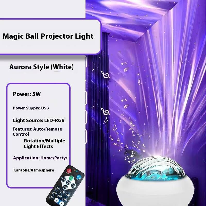 Luz noturna com controle remoto - Luz RGB giratória Galaxy para quarto, iluminação ambiente alimentada por USB com efeitos de estrela no teto_voghion.com