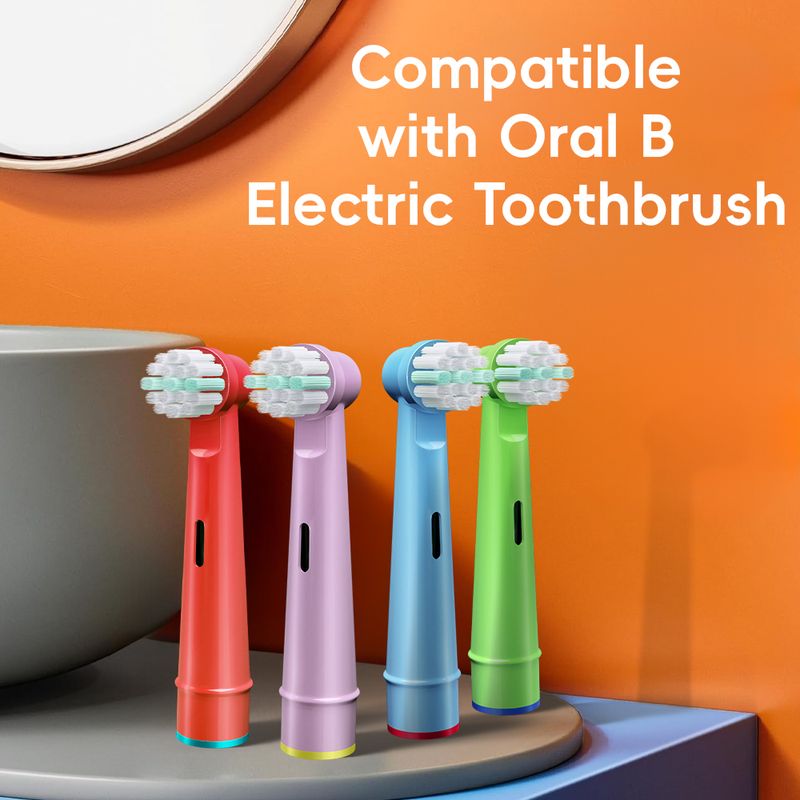 4 Pcs Brush Heads Compatible With Oral B Electric Toothbrush, Professional Electric Toothbrushes Replacement Head Refills For Pro And D 1000 7500 1500_voghion.com