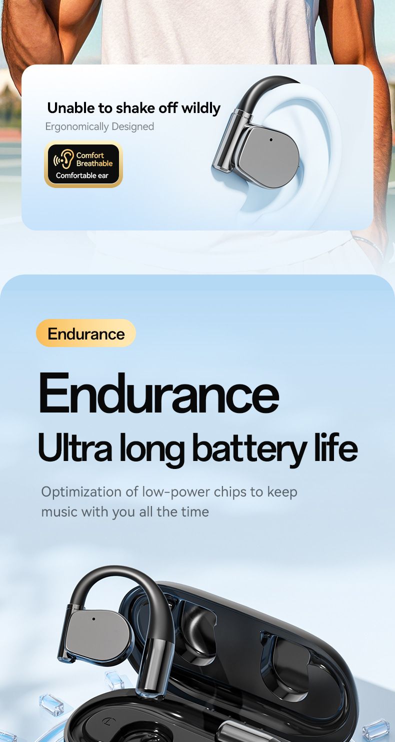 3c New AI Smart Translation Bluetooth Earphones OWS Open True Wireless Ear Hook UV Sterilization_voghion.com