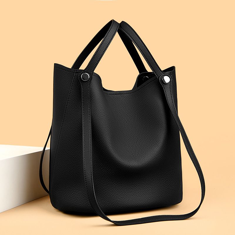 Borsa a tracolla versatile da donna in vera pelle, nuova moda 2025, semplice, di alta qualità, grande capacità, per mamma e bambino_voghion.com