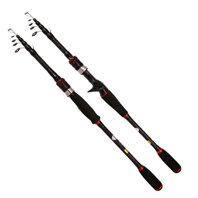 Carbon Telescopic Lure Short Section MH Adjustment Super Hard Convenient Fishing Rod Gun Straight Handle Vibration Type Sea Rod Casting Rod Set_voghion.com