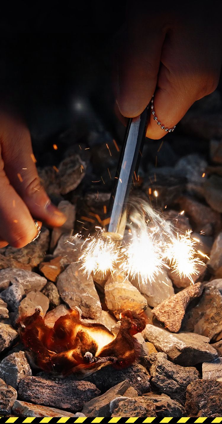 Kit di pietra focaia per esterni, asta di magnesio, accendifuoco impermeabile, campanello per campeggio, attrezzatura per la sopravvivenza in natura_voghion.com