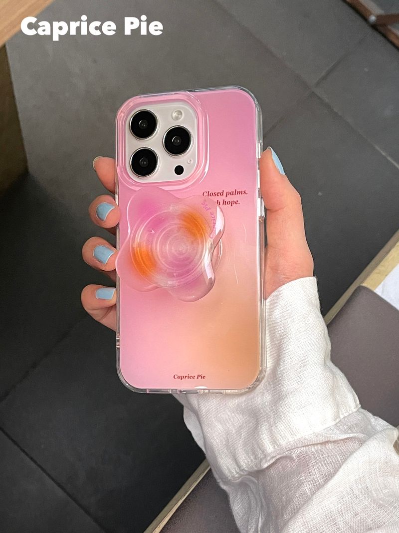 Coque souple dégradée pour iPhone 14 Pro, qualité imbattable, film double couche rose tacheté, résistant aux chutes_voghion.com