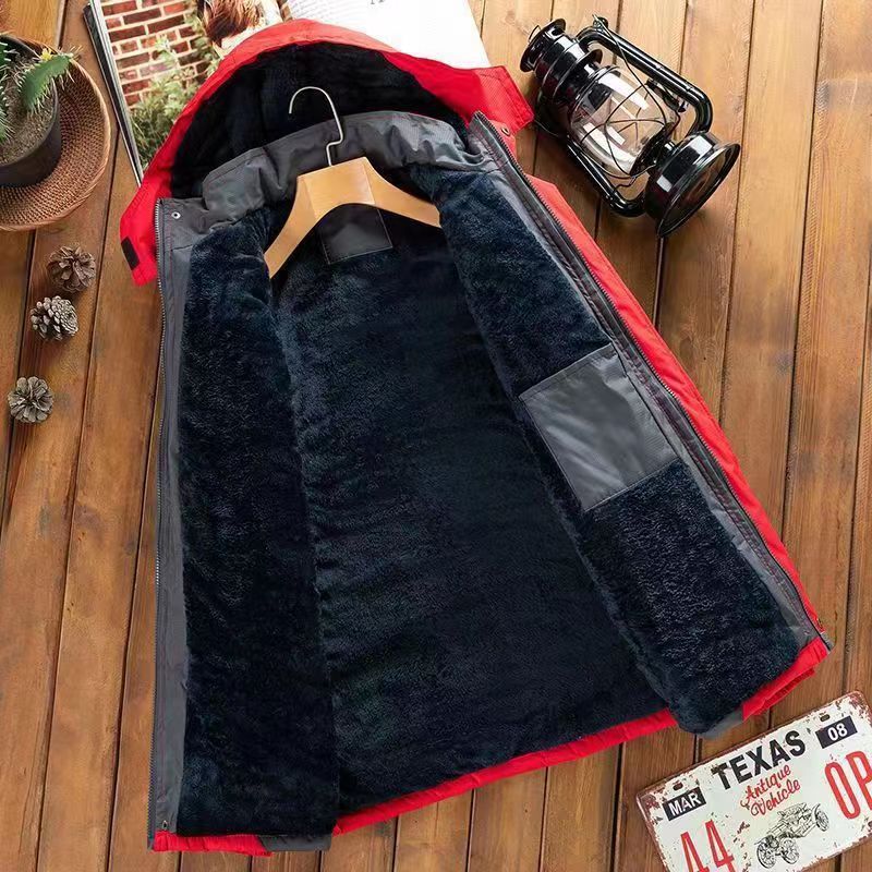 Giacca invernale impermeabile da uomo con fodera in pile – Cappotto da lavoro resistente con protezione antivento e termica (XL-6XL, rivestimento in PU 5000 mm)_voghion.com