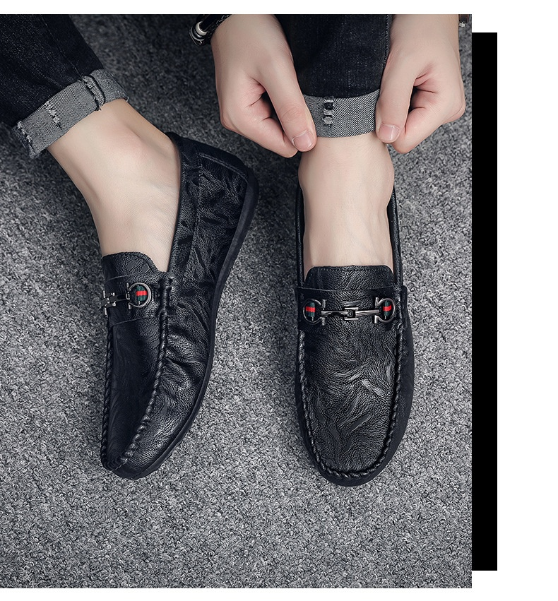2023 Neue Koreanische Ausgabe Casual Bean Herren Fahren, One Step Lazy Leather S, Lefu_voghion.com