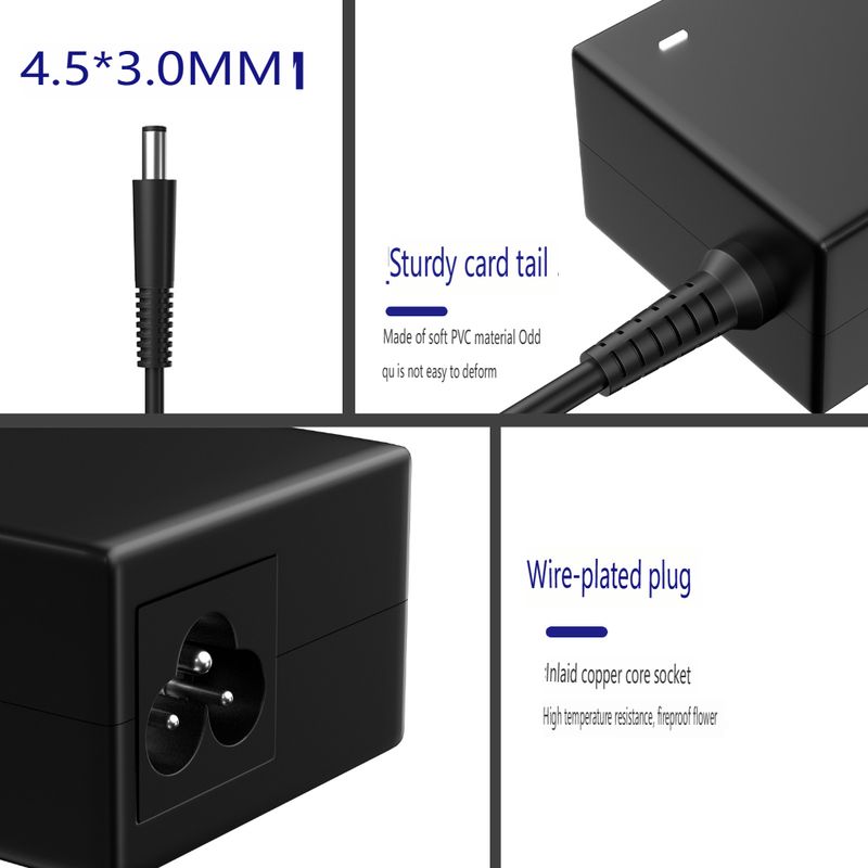 90W Power Adapter Suitable For Dell Laptops 19.5V 4.62A Charger With 4.5x3.0mm , Compatible With Dell Latitude 5000/7000 Series_voghion.com