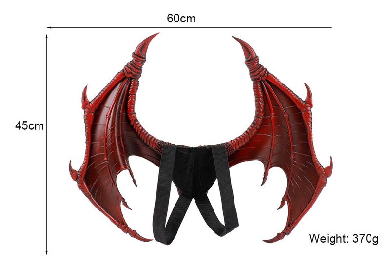 Halloween Mardigras Karneval Kind Kinderkostüm Dämon Cosplay Drachenflügel Grenzüberschreitend_voghion.com