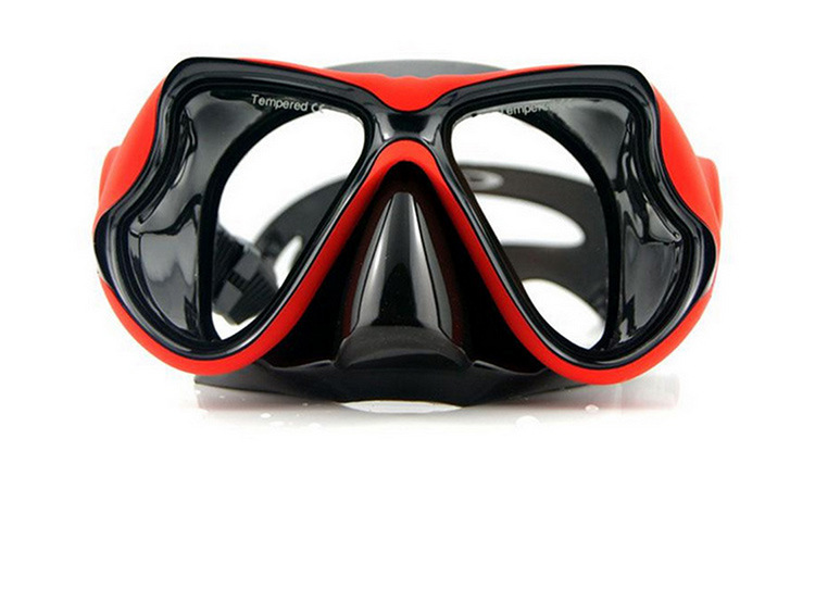 New adult diving mask Large field of view diving goggles liquid silicone snorkeling mask_voghion.com