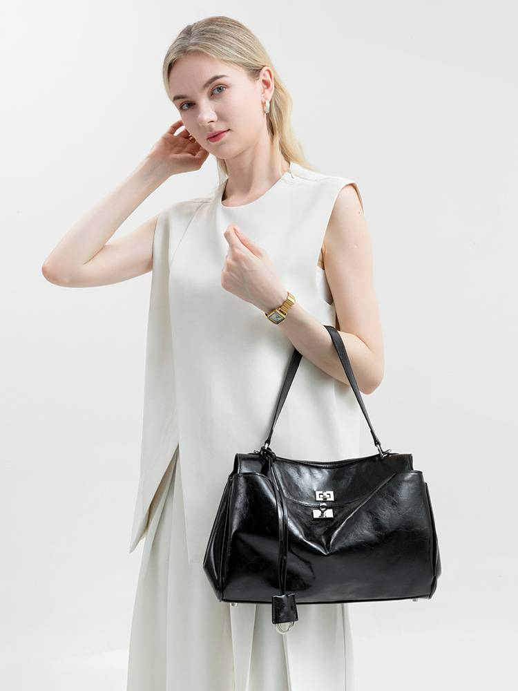 Veske dame 2024 ny rodeo bag stor kapasitet pendler tote bag håndveske tekstur crossbody bag_voghion.com