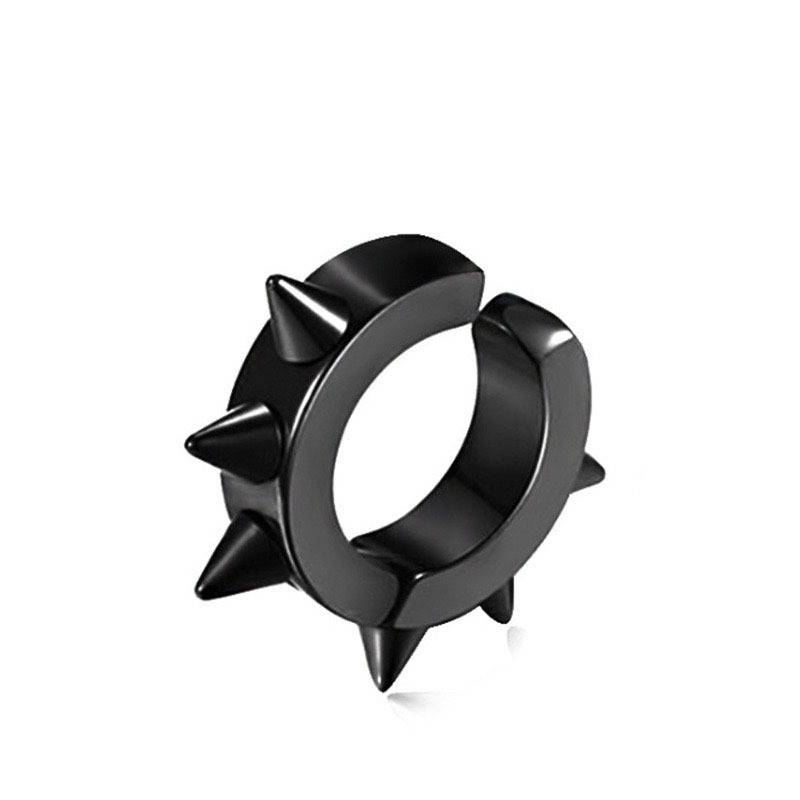 Orecchini a bottone in acciaio al titanio alla moda per uomo, semplici e versatili, set misto da donna, accessori per gioielli con clip per orecchie_voghion.com