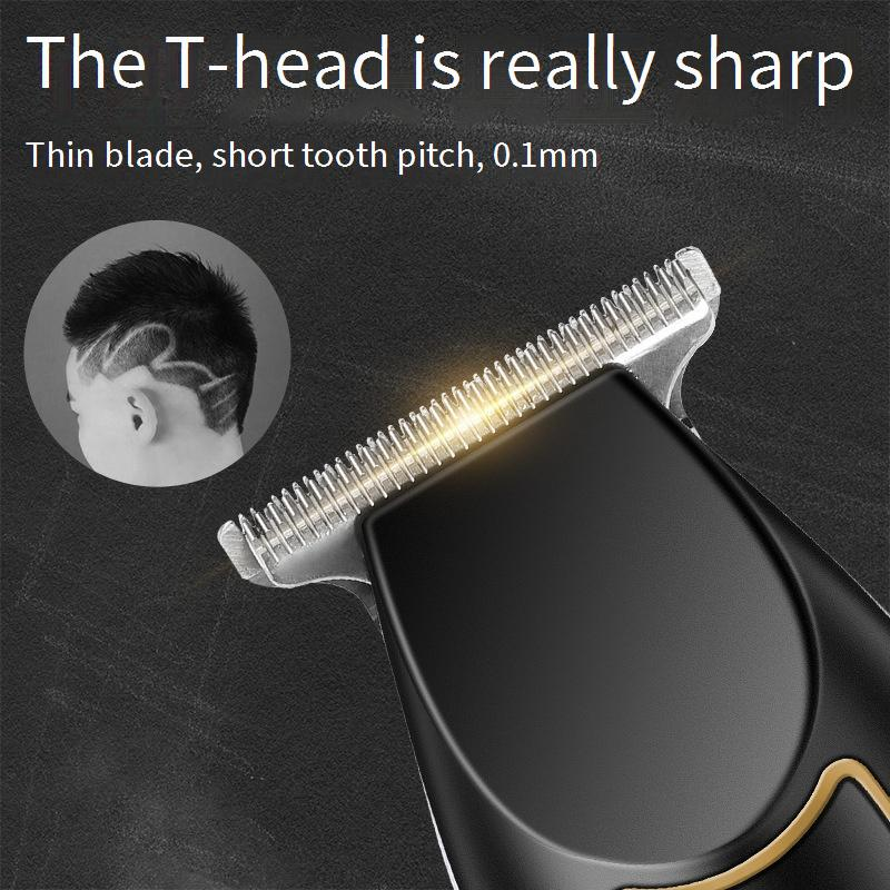 NO.1 Vintage T-Blade Zero Gap Hair Clipper – Professional Barber Trimmer For Fade, Taper, Line Up, Bald Head – Rechargeable Cordless Design_voghion.com