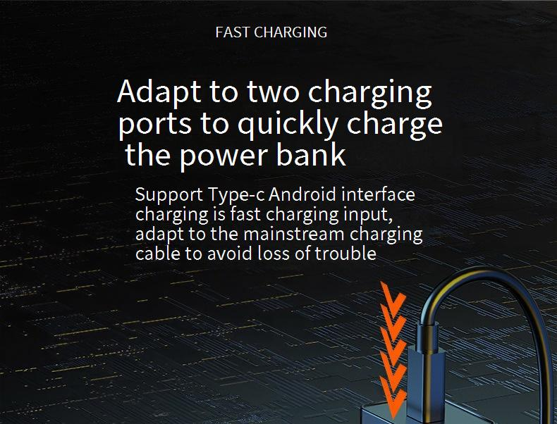 120W Super Fast Charging Power Bank 30000mAh High Capacity Portable Charger With Digital Display For IPhone & Android Devices_voghion.com